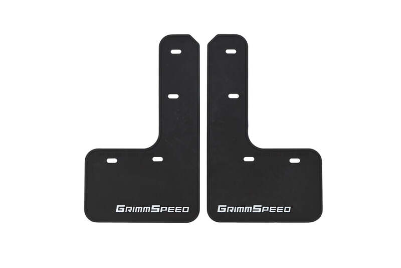 Grimmspeed 15-21 Subaru WRX/STI Mudflaps - Black w/ Red Lettering - GRM.1021.1.WHT