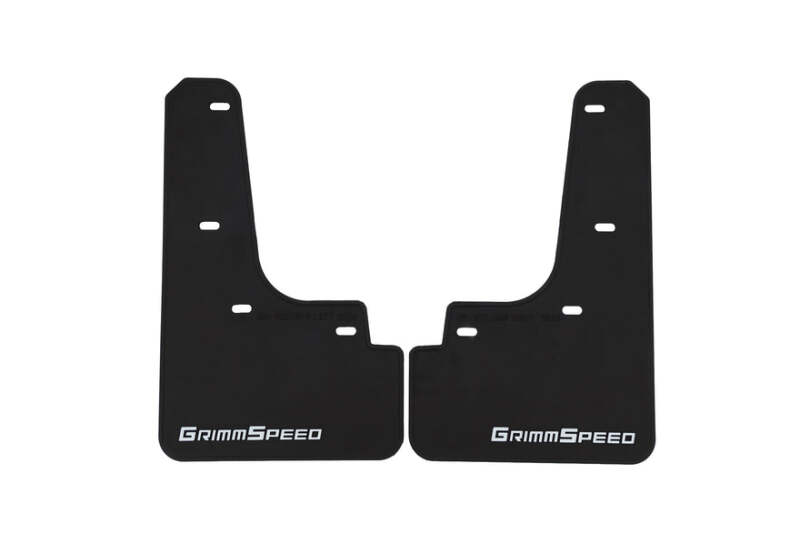 Grimmspeed 22-25 Subaru WRX Mudflaps - Black w/ WhiteLettering - GRM.1022.1.WHT