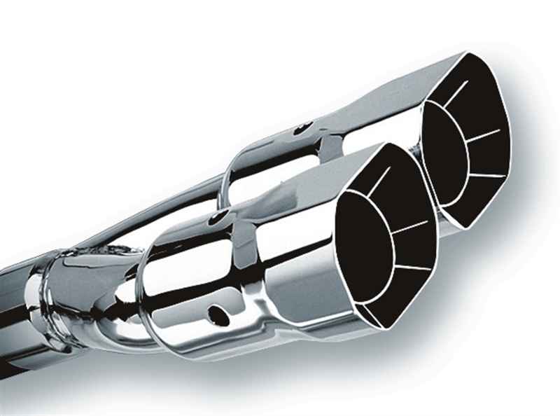 Borla Universal Polished Tip Dual Square Angle-Cut Intercooled (inlet 2 1/2in. Outlet 2 7/8 x 3 3/8i - 20233