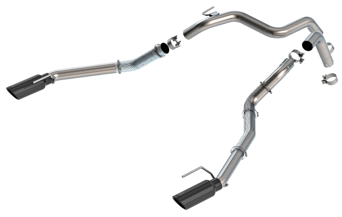 Borla 24-25 Ford Ranger Raptor 2.75in Tailpipe Kit 4in Tip - Brawler Ceramic Black - 60743BC