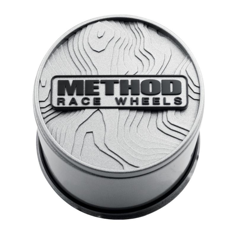 Method Race Wheels Topo Push-Through Cetner Cap - Silver - CP-TOPO130-P-S