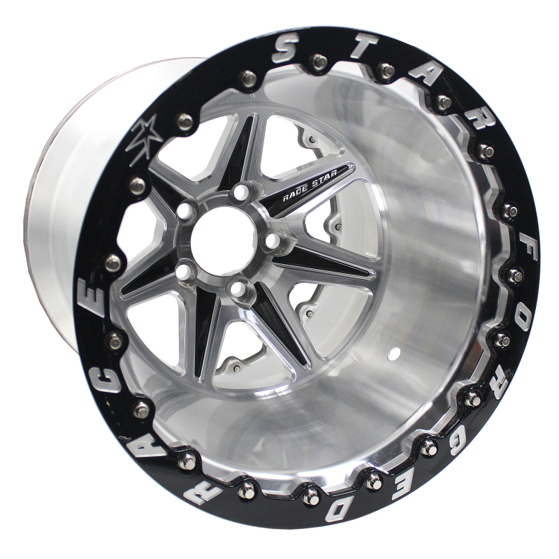 Race Star 72 ValStar 15x14 / 5x4.50BC / 4.5BS / 3.072in CB / Machined w/Black Accents Wheel - 72-514454521M