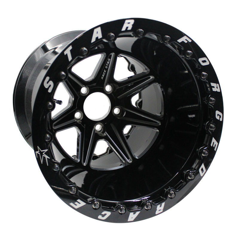 Race Star 72 ValStar 15x8 / 5x4.75BC / 4.5BS / 3.072in CB / Black w/Machined Accents Wheel - 72-580474511B