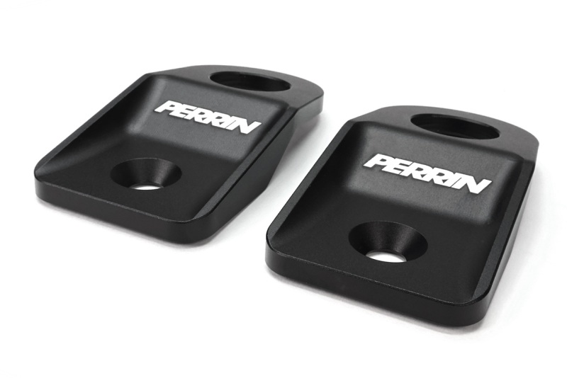 PERRIN 08-14 Subaru WRX / STI Upper Radiator Bracket Set - Black - PSP-ENG-522BK