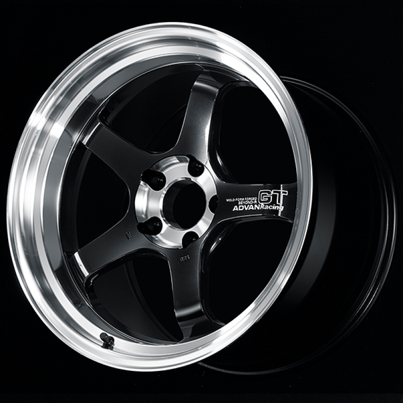 Advan GT Beyond-R 18X8.5 / +45 Offset / 5-112 BC / 66.5mm Bore / Diamond Cut & Dark Platinum Black - YAQC8H45MDPB