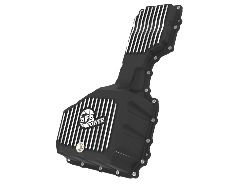 aFe 17-19 GM Diesel V8-6.6L L5P Engine Oil Pan w/ Machined Fins - 46-71360B
