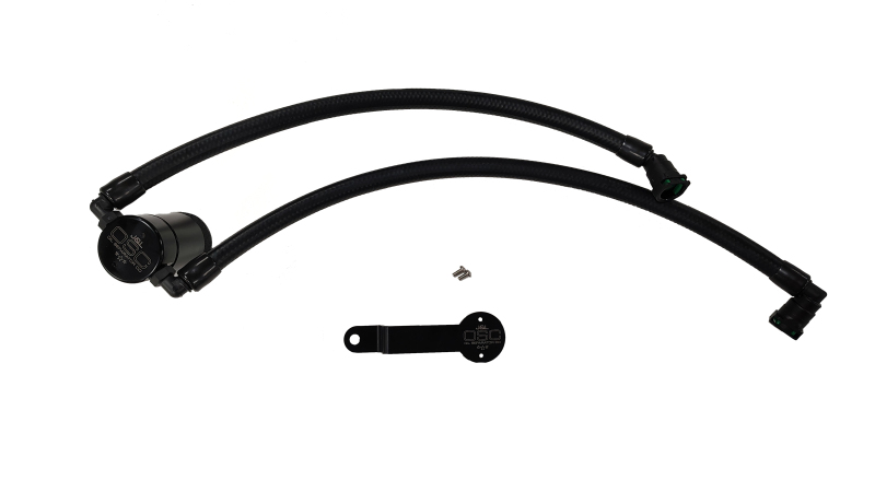 J&L 19-25 Dodge Ram 1500 3.6L PCV Side Oil Separator 3.0 - Black Anodized - 3126P-B