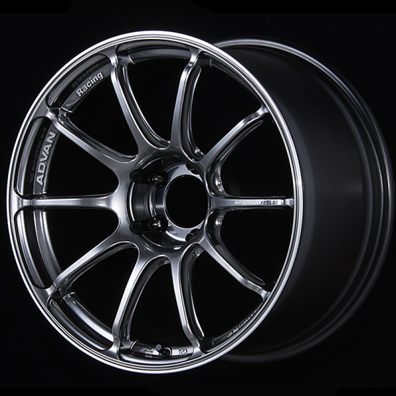 Advan RSIII 19x8.5 / +38 Offset / 5-114.3 / 73mm Bore / Racing Hyper Black & Ring - YA39H38EHBR