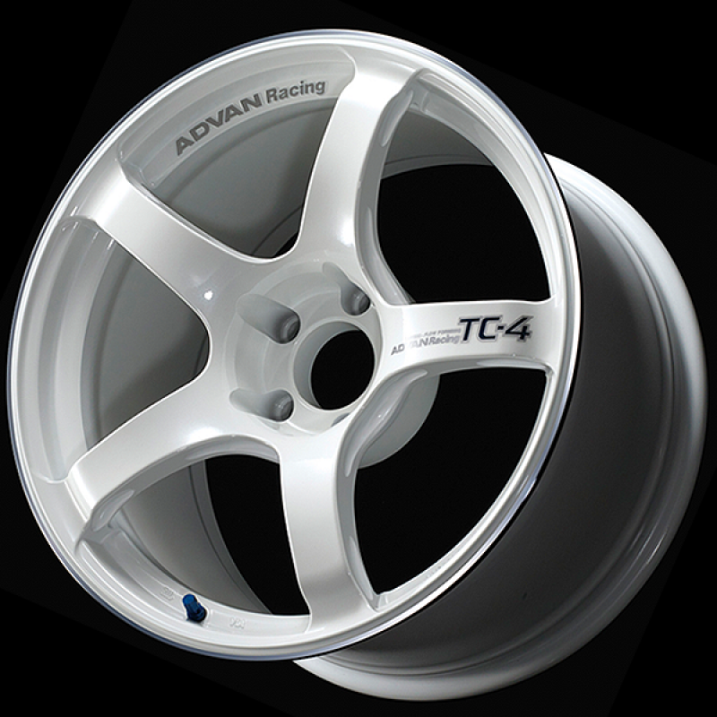 Advan TC4 18x10.5 / +15 Offset / 5-114.3 / 73mm Bore / Racing White Metallic & Ring - YAD8L15EWR