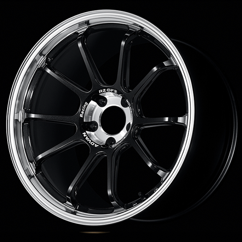 Advan RZ-DF2 19x10.0 / +35 Offset / 5-114.3 / 73mm Bore / Diamond Cut & Racing Titanium Black - YAF9K35EDRTB