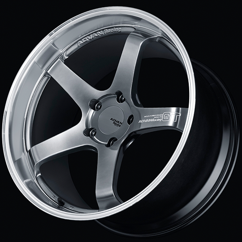 Advan GT for Porsche 21x12.5 / +44 Offset / CL-CL / Machining & Hyper Platinum Black - YAQ1P44IMPB