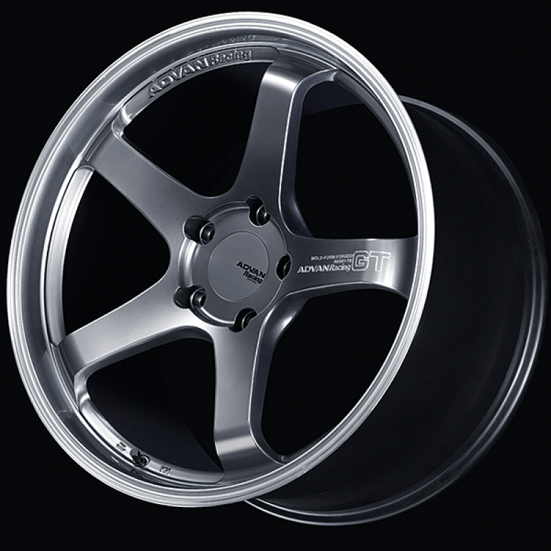 Advan GT for Porsche 19x9.0 / +55 Offset / 5-130 / 71.6mm Bore / Machining & Hyper Platinum Black - YAQ9I55PMPB