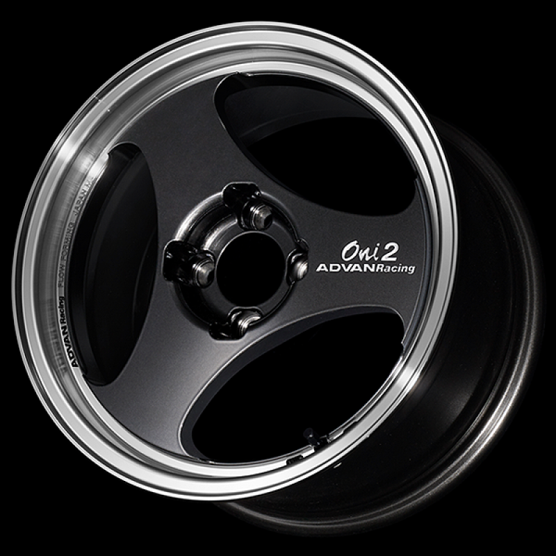 Advan ONI2 15x5.5 / +38 Offset / 4-100 / 63mm Bore / Machining & Black Gunmetallic - YAY5B38ABG