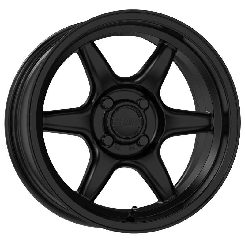 Kansei K11B Tandem 15x8in / 4X100 BP / 25mm Offset / 73.1mm Bore - Satin Black - K11SB-158010+25