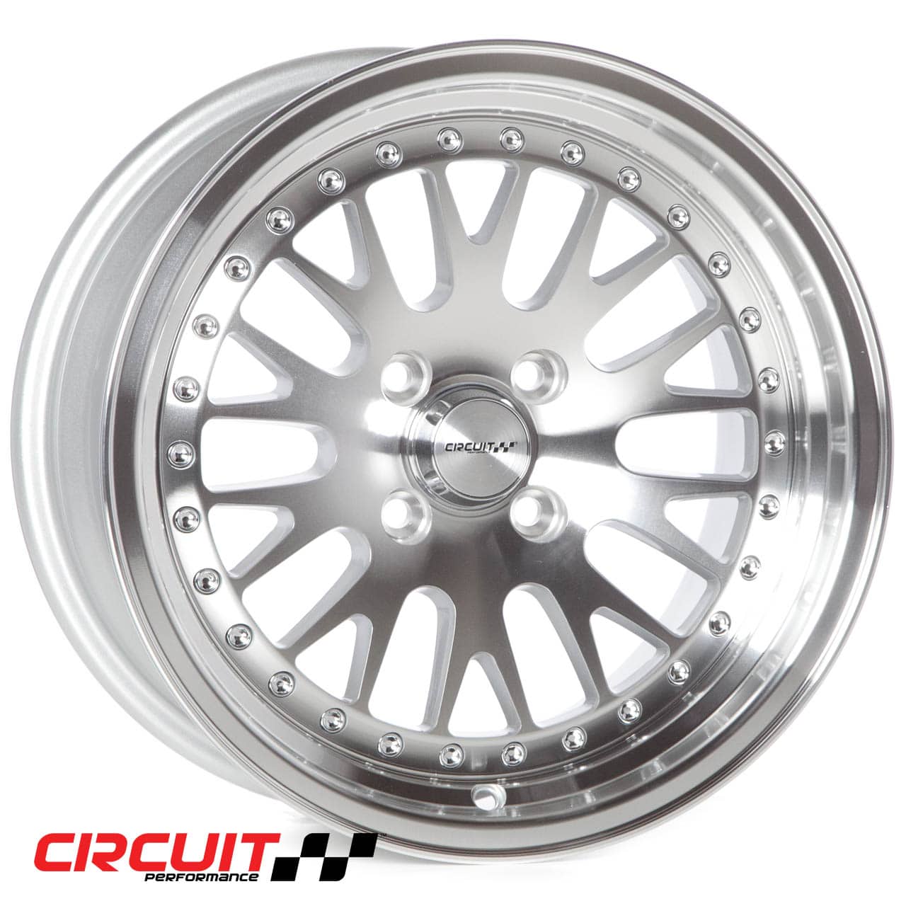 Circuit Performance CP21 15×8 Silver/Machined 4×100 [+25mm] Wheel
