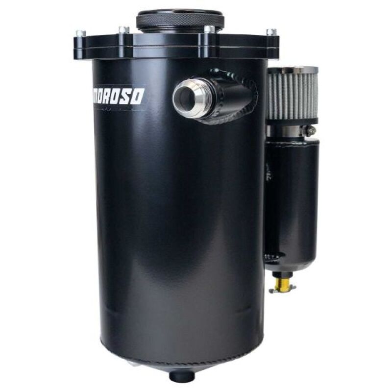 Moroso 2 Piece 15in Tall 7in Dia 7 Quart Dry Sump Tank - Black - 22025