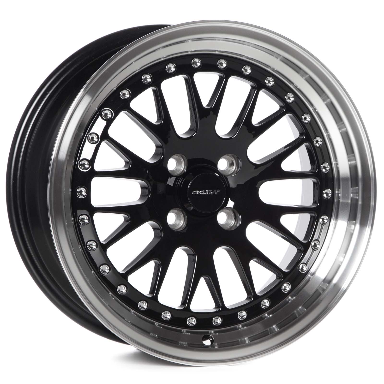 Circuit Performance CP21 16×8 Gloss Black / Machined Lip 4×100 [+25mm] Wheel