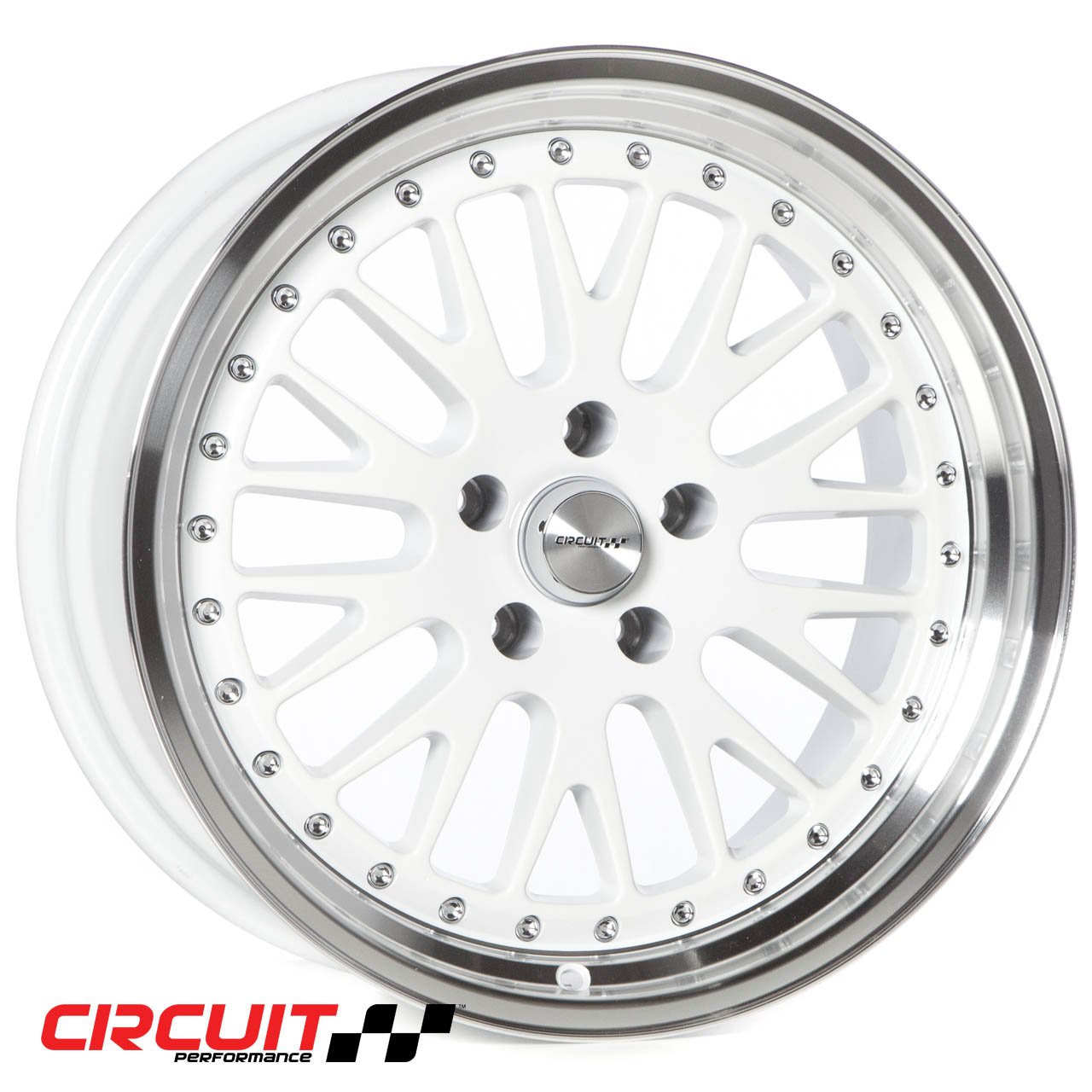 Circuit Performance CP21 18x9.5 Gloss White / Machined Lip 5x114.3 [+20mm] Wheel