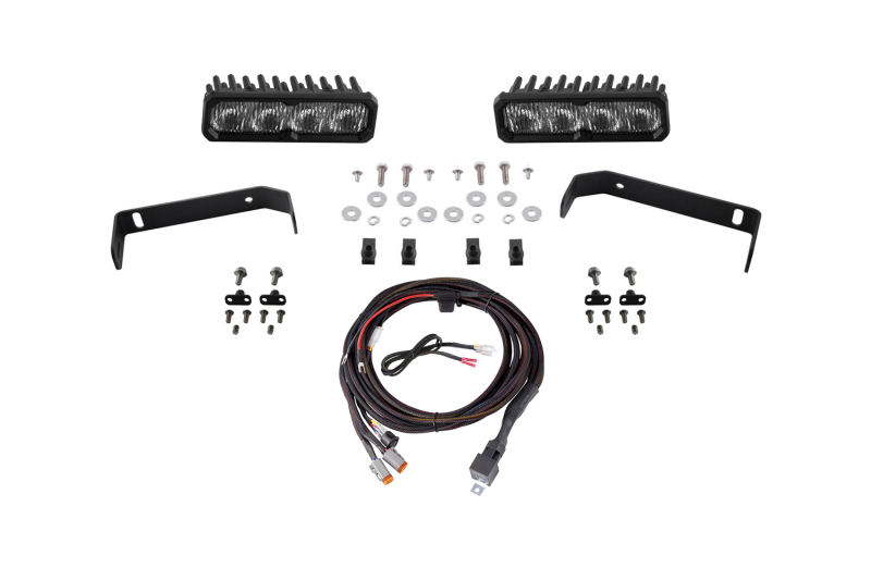 Diode Dynamics 2019-2021 Ford Ranger SS6 Pro LED Kit White Fog 6000K - DD8622
