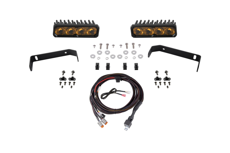 Diode Dynamics 2019-2021 Ford Ranger 2019 SS6 Max LED Kit Yellow Driving 3000K - DD8627