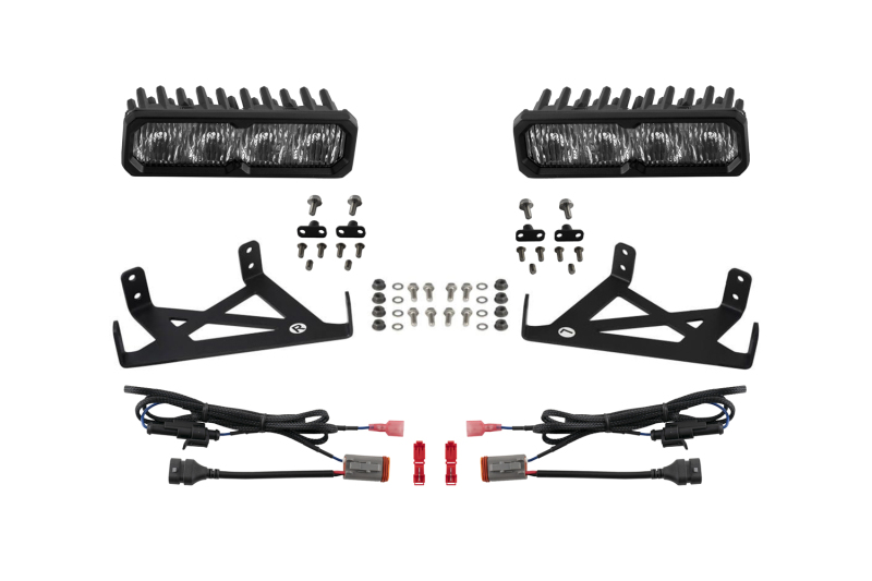 Diode Dynamics 2020-2022 Ford F-250 Super Duty F250 Fog SS6 Sport LED Kit White 6000K - DD8846