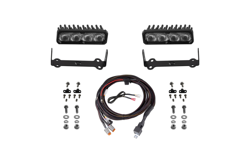 Diode Dynamics 2014-2024 Toyota 4Runner SS6 Sport LED Kit White Fog 6000K - DD8855