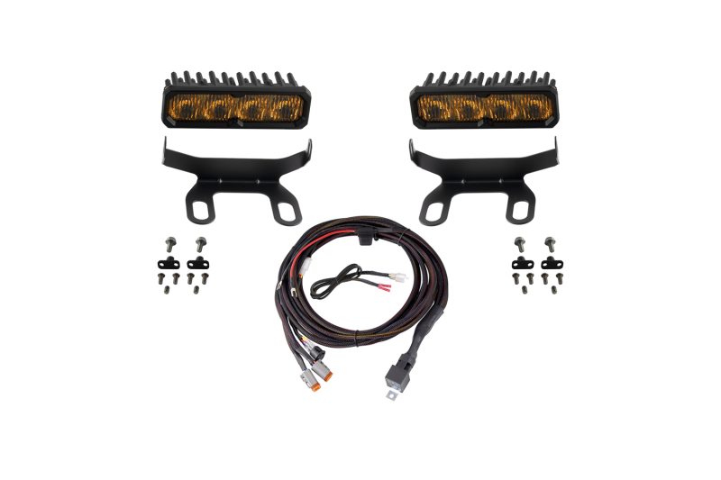 Diode Dynamics 2013-2018 Ram 1500 Ram Standard SS6 Sport LED Kit Yellow Fog 3000K - DD8862