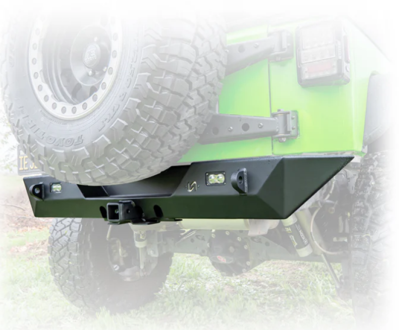 Turn Offroad 2007-2018 Jeep JK Rear Bumper with Hitch and Lights - JKRB-02
