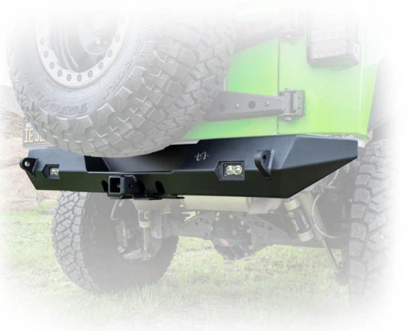 Turn Offroad 2007-2018 Jeep JK Rear Bumper with Hitch and Lights - JKRB-03