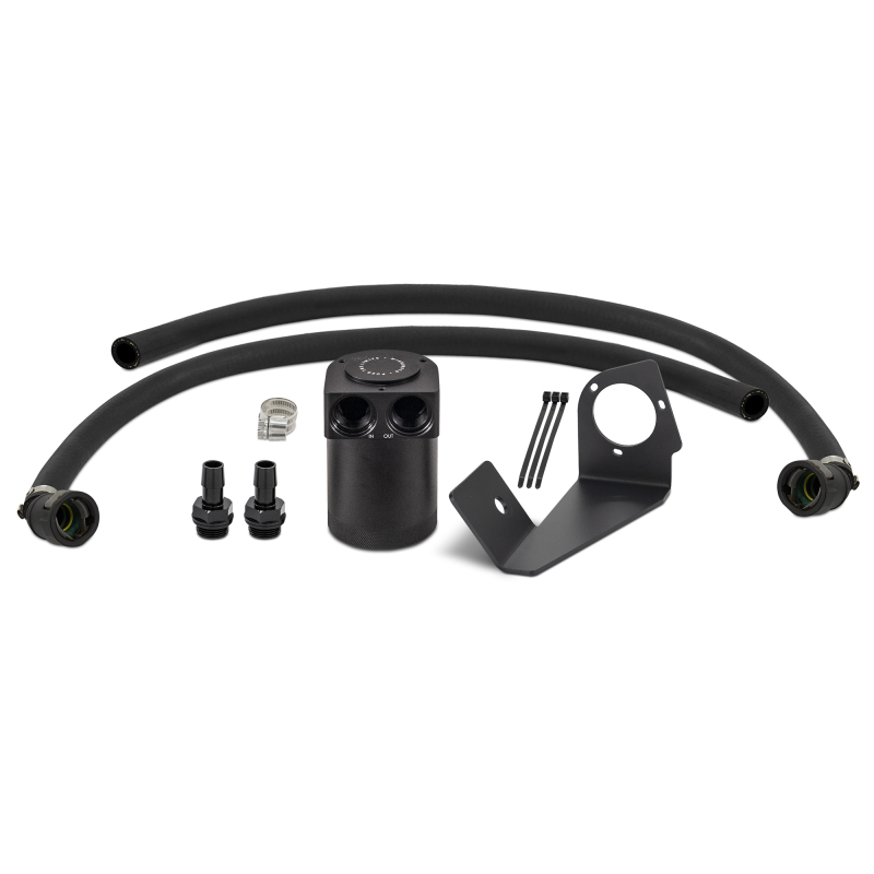 Mishimoto 2025+ RAM 1500 3.0L Hurricane Baffled Oil Catch Can Kit - Black - MMBCC-RAM-25
