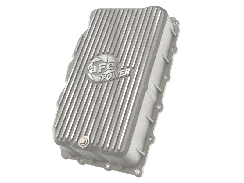 aFe 20-26 GM Trucks L6 3.0L Transmission Pan - Raw / Machined Fins - 46-71420A