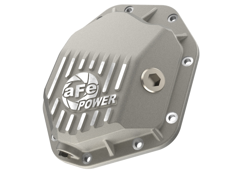 aFe 19-25 GM Trucks Front Diff Cover - Raw w/ Machined Fins - 46-71430A