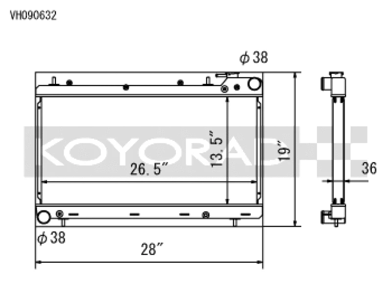 Koyo 93-98 Subaru Impreza 1.8/2.2L (MT) Radiator - VH090632