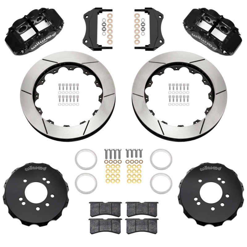 Wilwood 89-98 Nissan 240SX/89-94 Skyline/90-96 300ZX Superlite 6R Fr BBK w/ 12.88in SLT Rotors - Blk - 140-18243