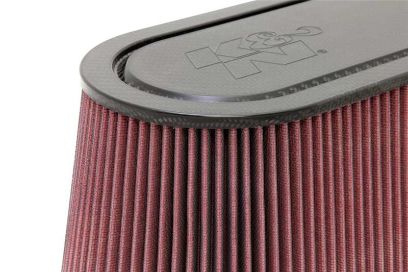 K&N Custom Racing Unique Oval Tapered Filter 17.313in OL B/7.75in OW B/14.625inOL T/6.125inOW T/9in - 100-8521