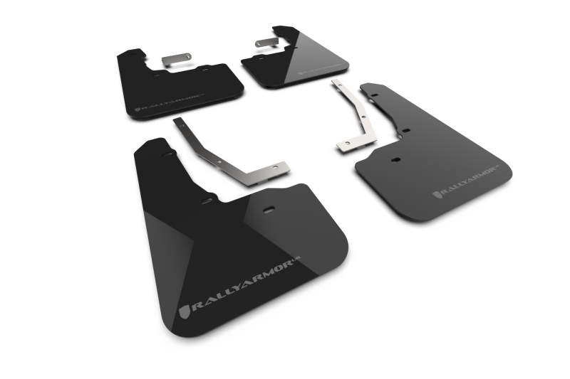 Rally Armor 2026 Subaru  Forester Wilderness Black UR Mud Flap w/Dark Grey Logo - MF152-UR-BLK-DGRY