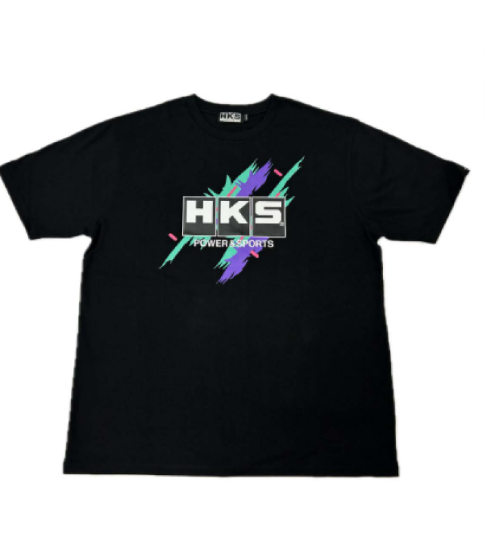 HKS T-SHIRT SUPER RACING v2 BLACK L - 51007-AK727