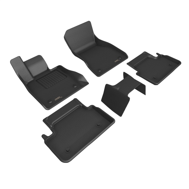 3D MAXpider 24-26 BMW 5 Series Kagu 1st & 2nd Row Floormat - Black - L1BM15301509