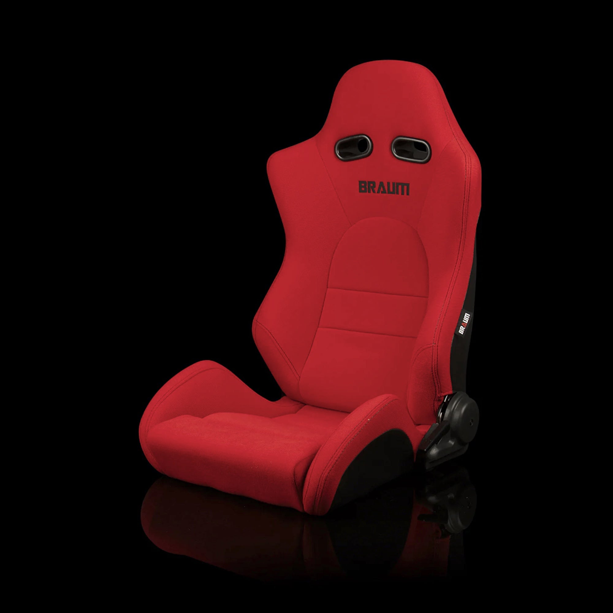 BRAUM ADVAN Series Sport Reclinable Seats Red Cloth | Black Stitching - Priced Per Pair