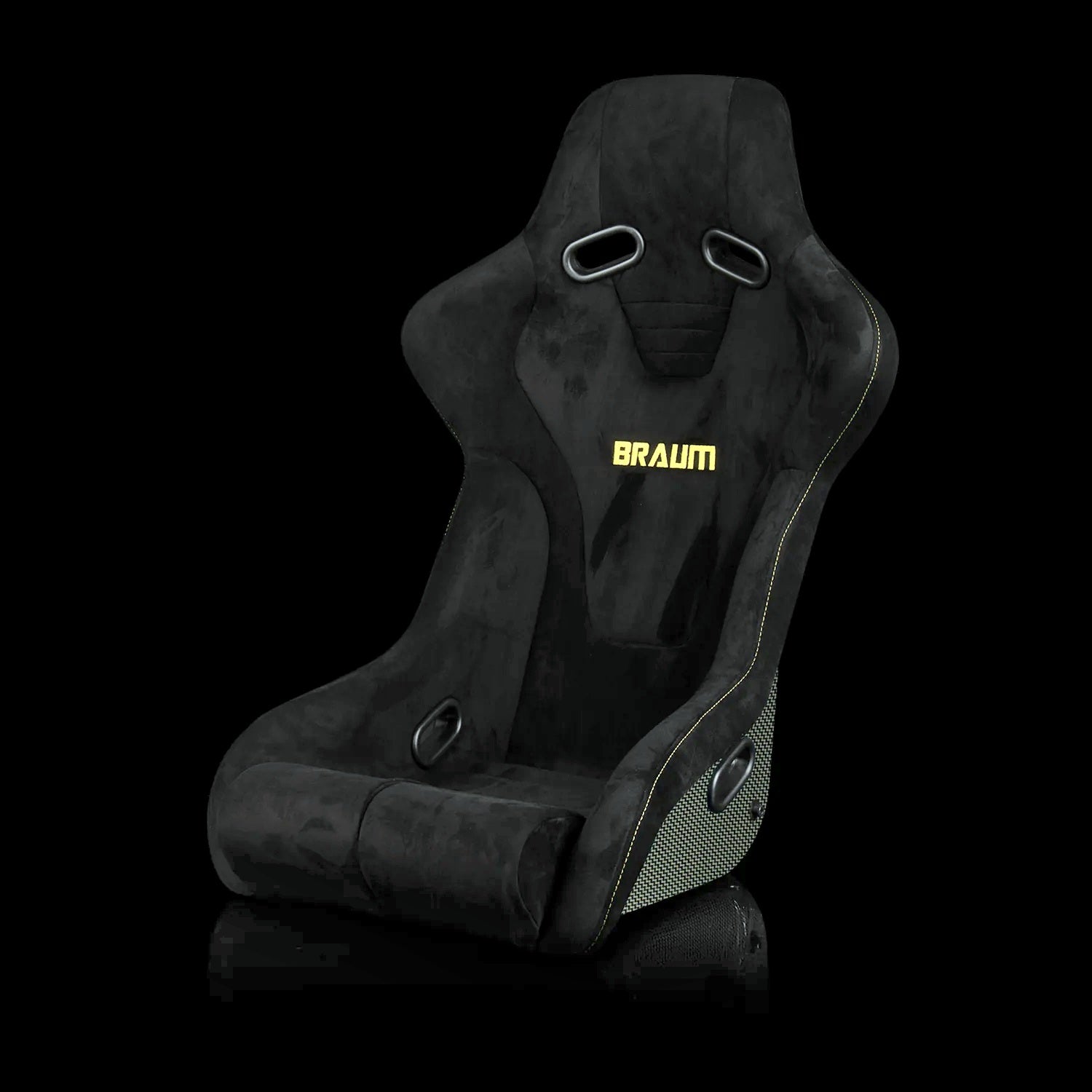BRAUM FALCON-R Series Fixed Back Bucket FRP Composite Seat Black Alcantara | Carbon Kevlar Composite - Priced Per Seat