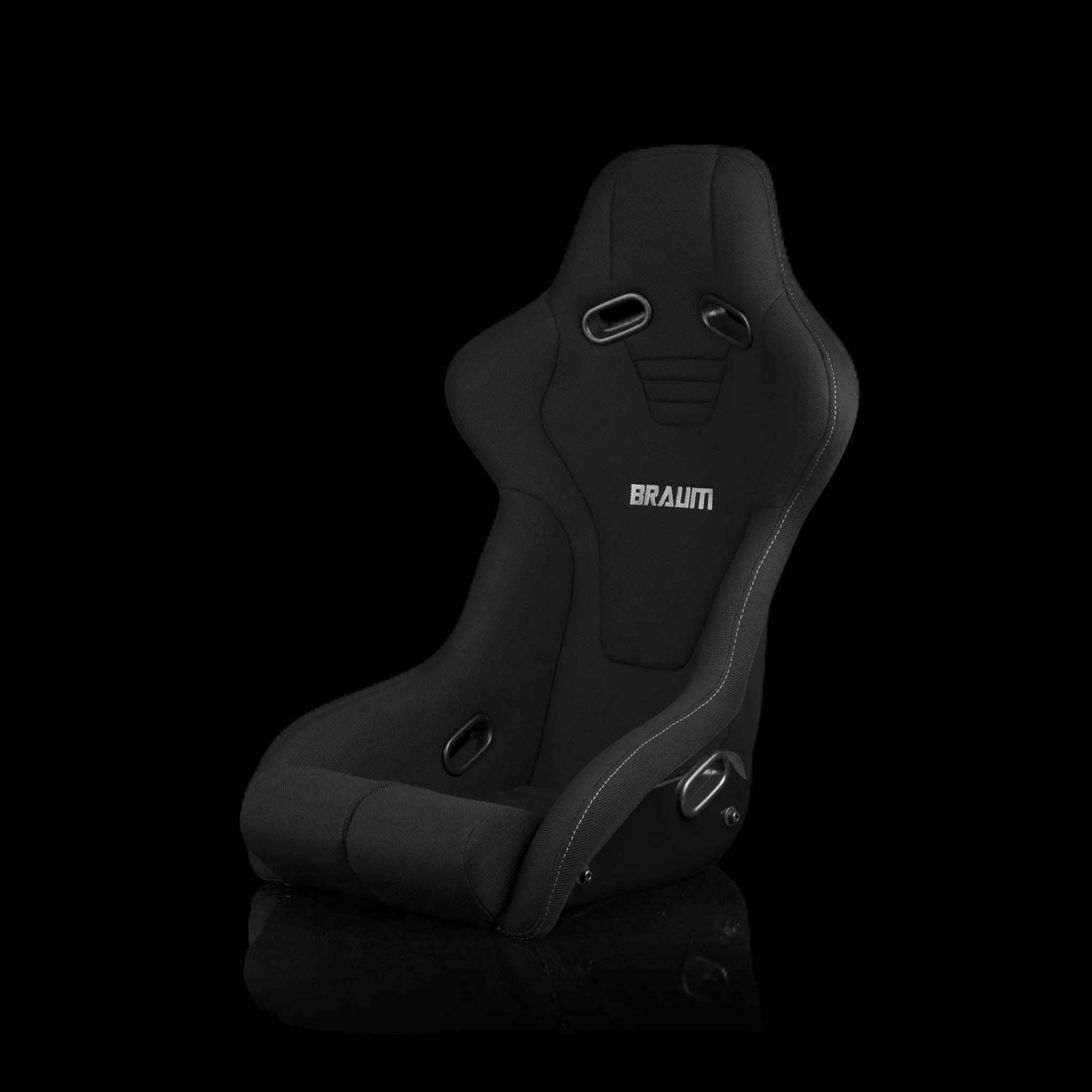 BRAUM FALCON-R Series Fixed Back Bucket FRP Composite Seat Black Cloth – Priced Per Seat