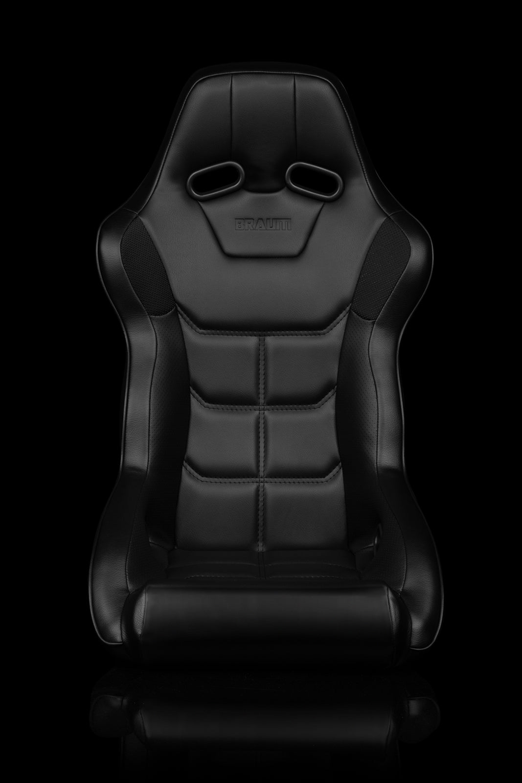 BRAUM FALCON-X Series FIA Certified Fixed Back Racing Seat Black Leatherette | Black Stitching - Priced Per Seat