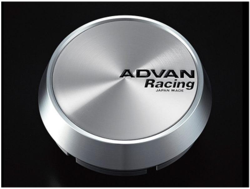 Advan Racing Center Cap 73mm Flat - Platinum Silver w/ Black Letter - YV5965