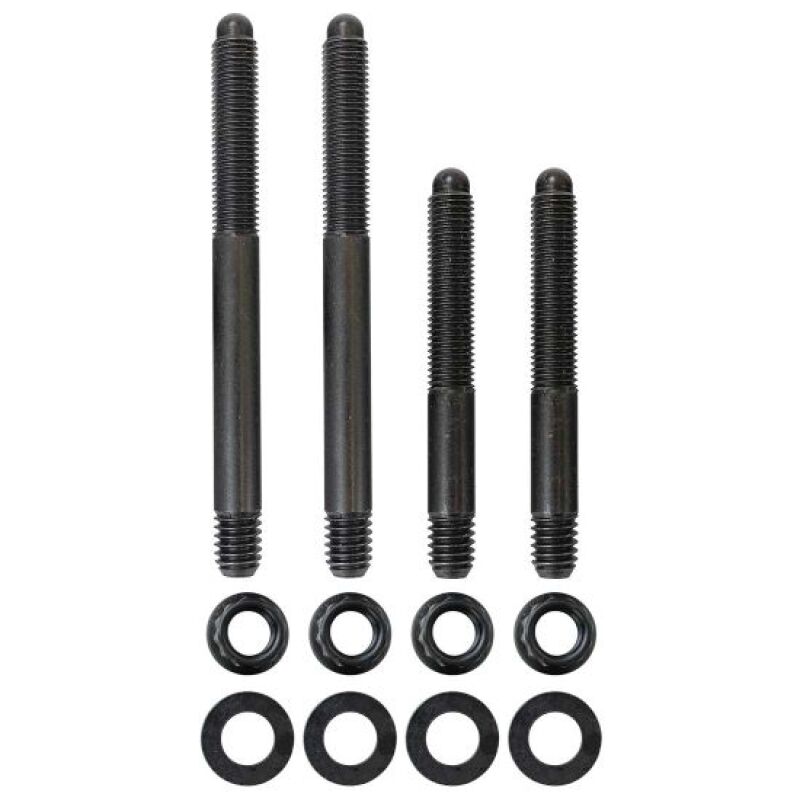 Moroso 2PC 5/16in-24 x 2.5in & 2 PC 5/16in-24 X 3.5in Long 12-Point Nuts Carb Stud Kit w/Bracket - 37968