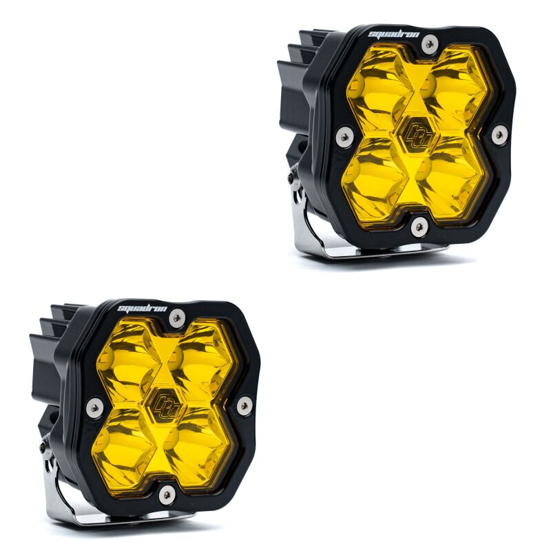 Baja Designs Squadron 2.0 Sport (Pair) LED Spot / No Harness - Baja Amber - 5578112NH