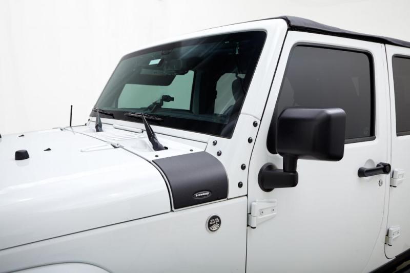 Bushwacker 07-18 Jeep Wrangler Trail Armor Cowl Cover - Black - 14015