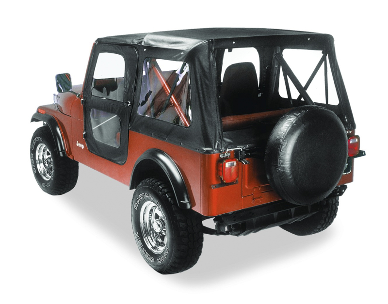 Bestop A-Top For OEM - 76-83 Jeep Cj5 Replace (Black Crush Clear Windows Door Skins Included) - 51117-01
