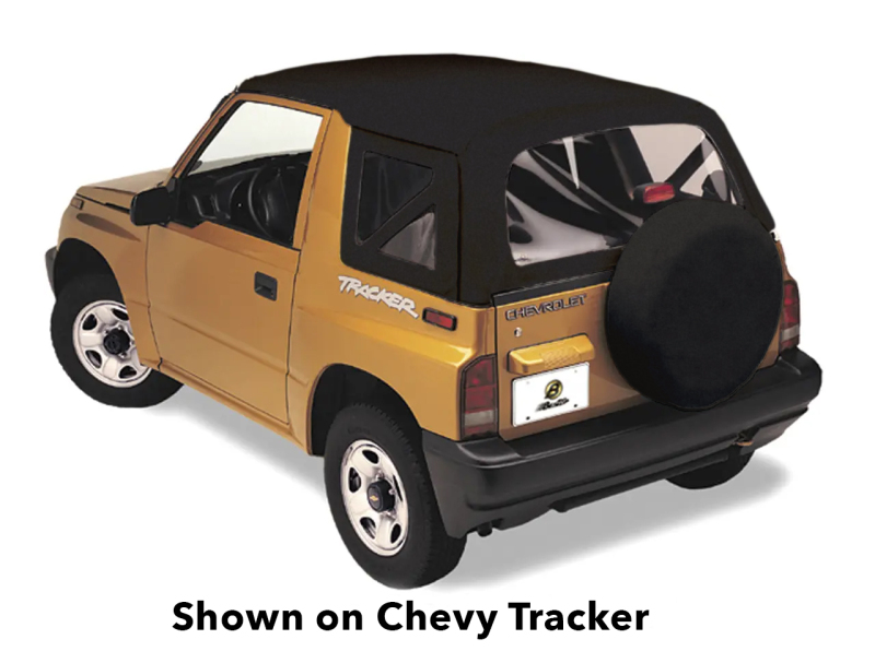 Bestop 95-98 Tracker/Sidekick Replace A-Top (Black Crush Clear Windows No Door Skins Included) - 51364-01