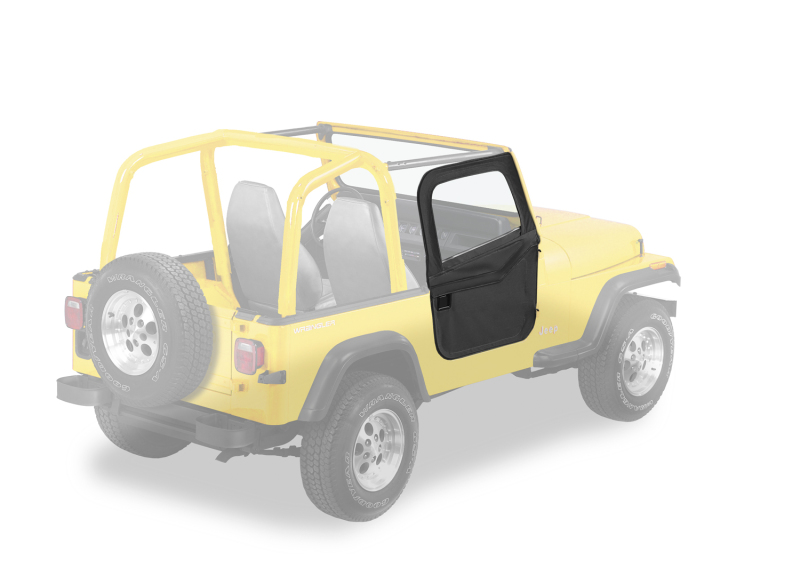 Bestop 80-86 Jeep Cj7 / 87-95 Wrangler YJ Full Fabric Doors (Black Crush) - 51783-01