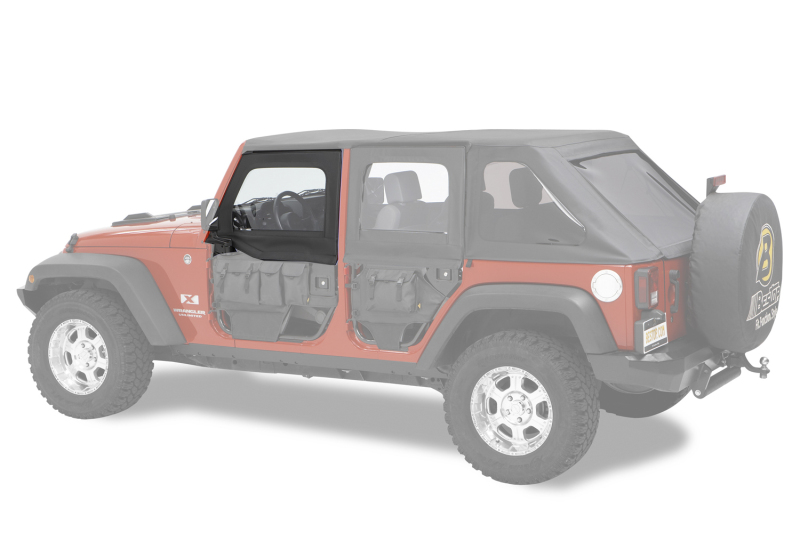 Bestop 07-18 Jeep Wrangler JK Element Upper Doors (Front Doors Black Diamond) - 51805-35